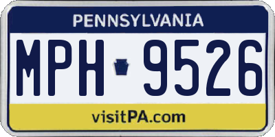 PA license plate MPH9526
