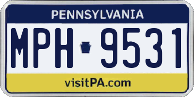 PA license plate MPH9531