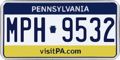 PA license plate MPH9532