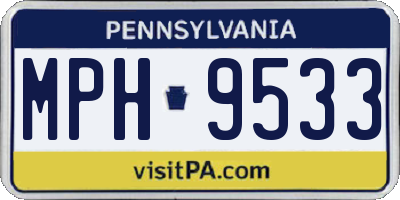 PA license plate MPH9533