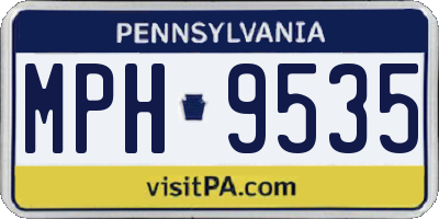 PA license plate MPH9535