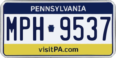 PA license plate MPH9537