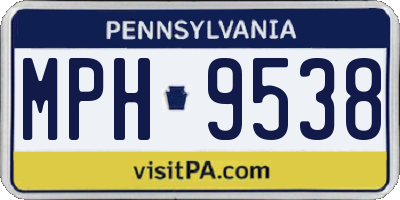 PA license plate MPH9538