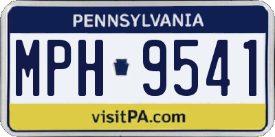 PA license plate MPH9541