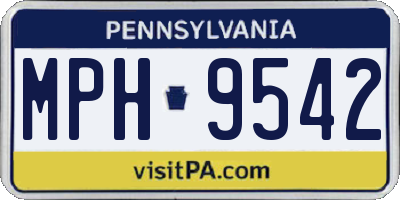 PA license plate MPH9542