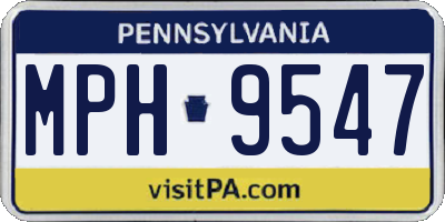 PA license plate MPH9547