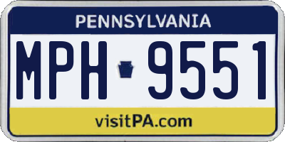 PA license plate MPH9551