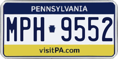 PA license plate MPH9552
