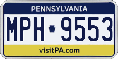 PA license plate MPH9553