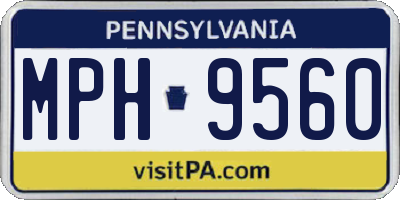 PA license plate MPH9560