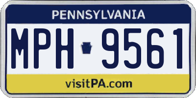 PA license plate MPH9561