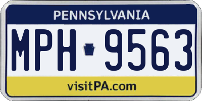 PA license plate MPH9563