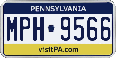 PA license plate MPH9566