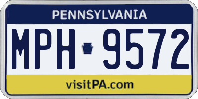 PA license plate MPH9572