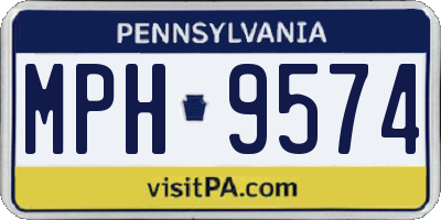 PA license plate MPH9574
