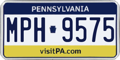 PA license plate MPH9575