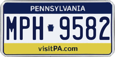 PA license plate MPH9582