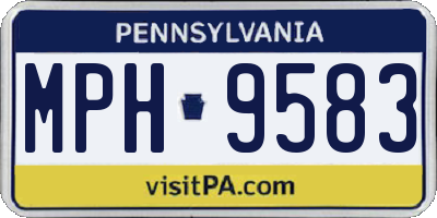 PA license plate MPH9583