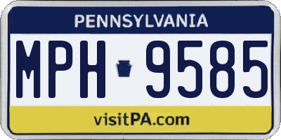 PA license plate MPH9585