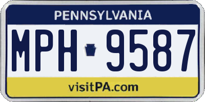 PA license plate MPH9587