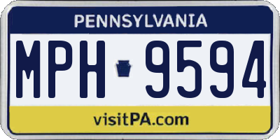 PA license plate MPH9594