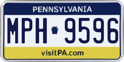 PA license plate MPH9596