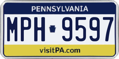 PA license plate MPH9597