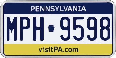 PA license plate MPH9598