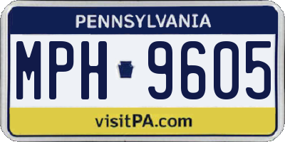 PA license plate MPH9605