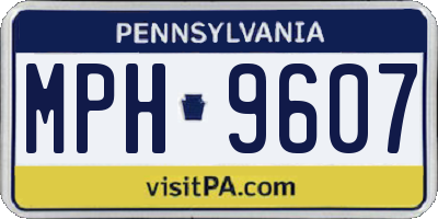 PA license plate MPH9607