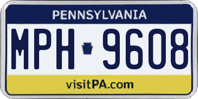 PA license plate MPH9608