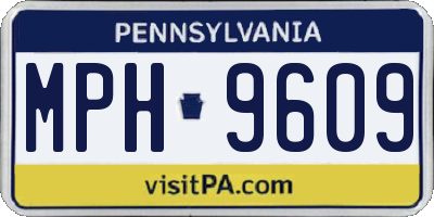PA license plate MPH9609