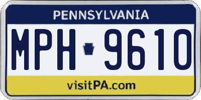 PA license plate MPH9610