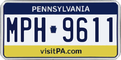 PA license plate MPH9611