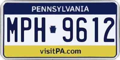 PA license plate MPH9612