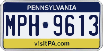 PA license plate MPH9613
