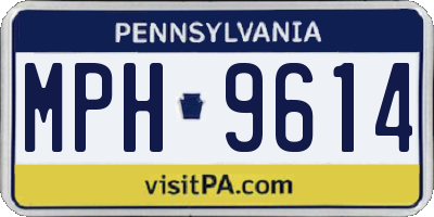 PA license plate MPH9614