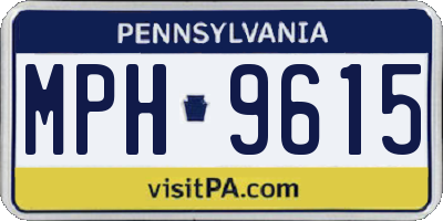 PA license plate MPH9615