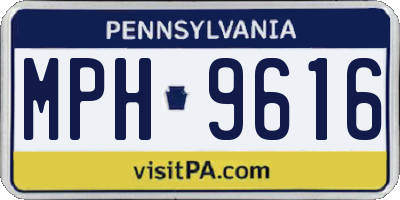 PA license plate MPH9616