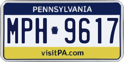 PA license plate MPH9617