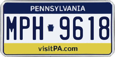 PA license plate MPH9618