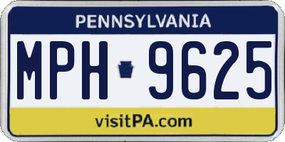 PA license plate MPH9625
