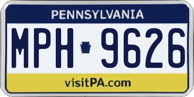 PA license plate MPH9626