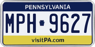 PA license plate MPH9627