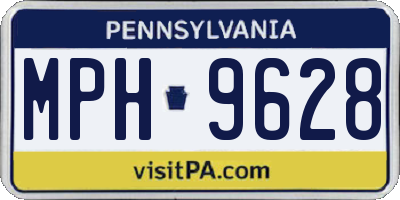 PA license plate MPH9628