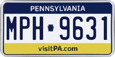 PA license plate MPH9631
