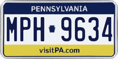 PA license plate MPH9634