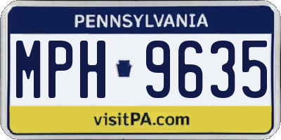 PA license plate MPH9635