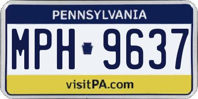 PA license plate MPH9637