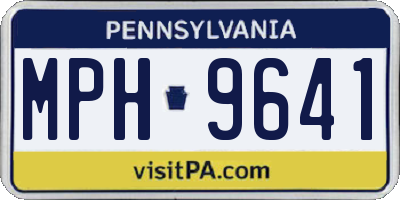 PA license plate MPH9641